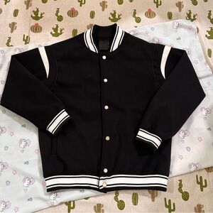 Givenchy Black And White Color-Blocked Baseball Jacket
